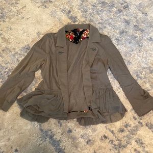 Grey Free People blazer style jacket size 8